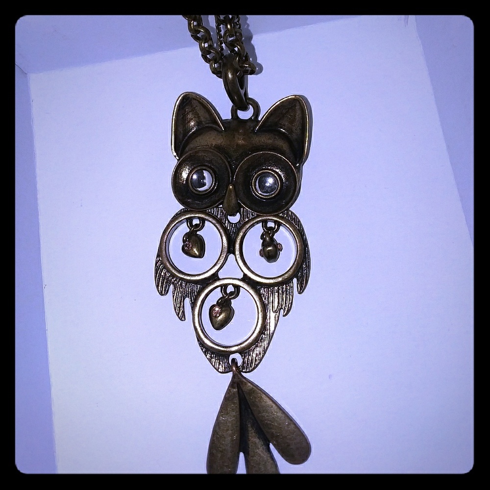 Bronze Owl Necklace - Picture 2 of 3